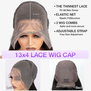 Face-Framing Curtain Bangs Pre-Styled Loose Body Wave Pre Bleached 13x4 Glueless Lace Front Wig For Women