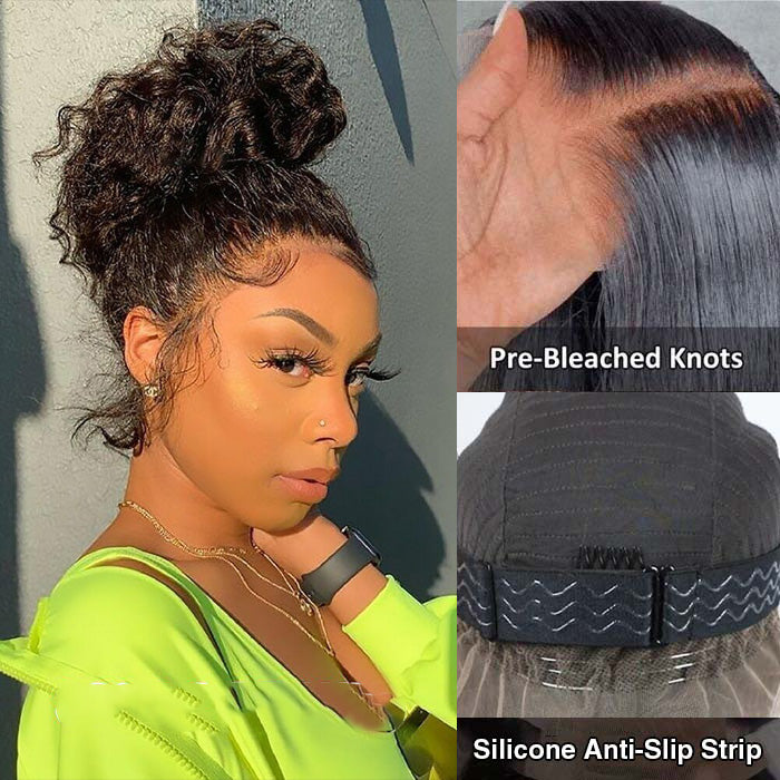 Upgrade Invisi-String Snug Fit 360 HD Lace Frontal Curly Glueless Human Hair Wig