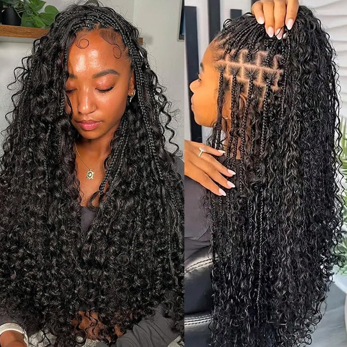 Deep Wave Bulk Hair For Boho Knotless Braiding 100% Human Hair