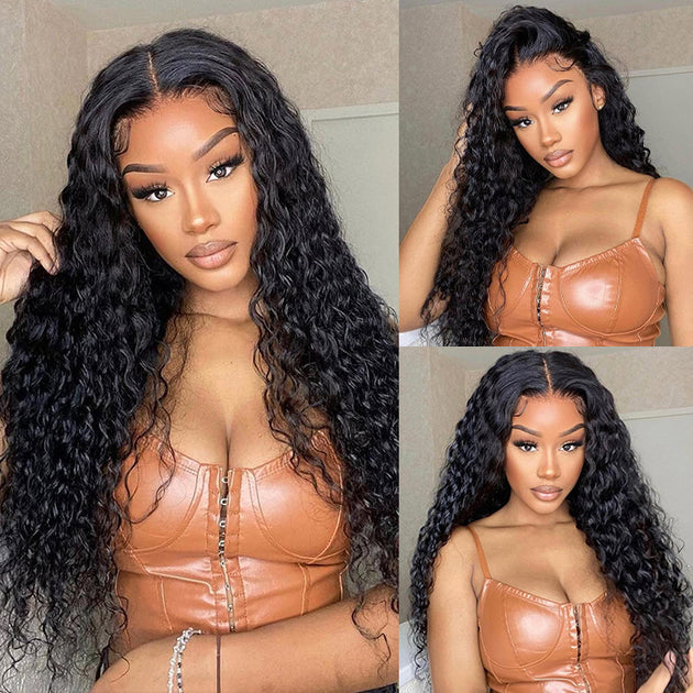 Deep Wave 8x5 HD Glueless Lace Wig Pre-Cut Pre Plucked Pre