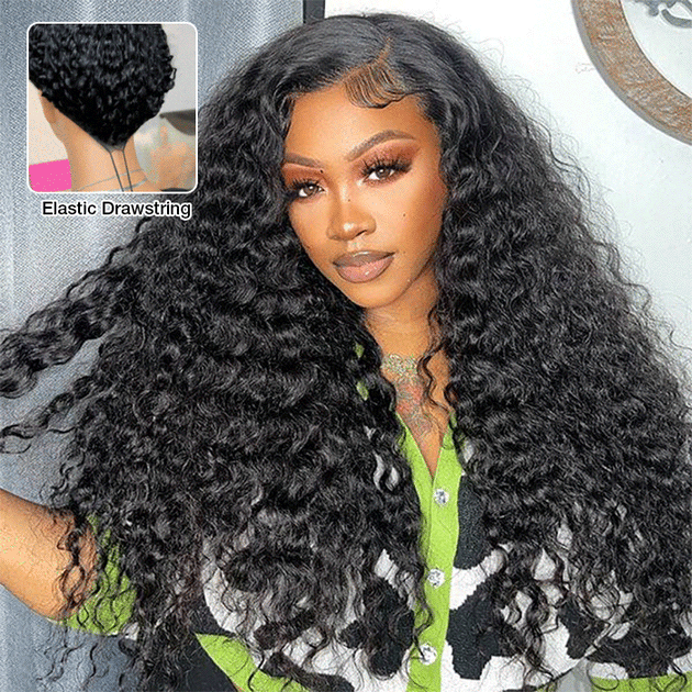 Drawstring Wig Pull N Hide Human Hair Wig Hermosa Hair Drawstring Wig Pull N Hide Human Hair Wig Hermosa Hair