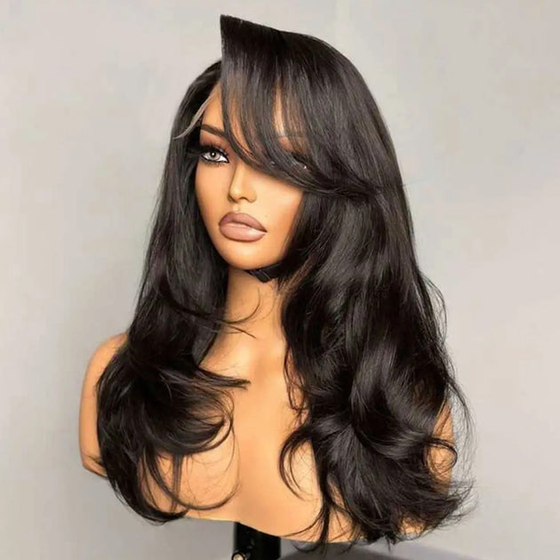 13x6 Lace Front Wig Butterfly Layers Heat Resistant Synthetic Hair butterfly layers wig - TikTok Shop main image 3