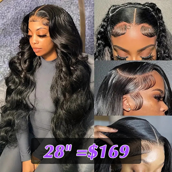 Glueless 8x5 Closure HD Lace Wig Loose Body Wave Ready Go Wig Pre-Plucked Hairline