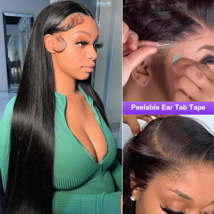 220% Density 13x4 HD Lace Ear-to-Ear Frontal Straight Wig Invisible Knots Realistic Hairline Large & Small Cap Size