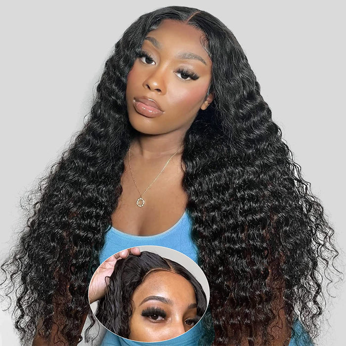 glueless 8x5 pre cut hd lace closure wigs with bleached knots