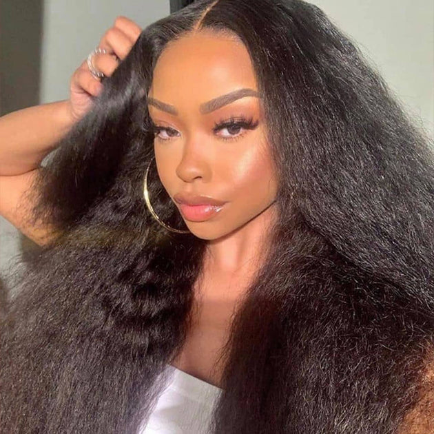 Kinky Straight Wig Kinky Straight Human Hair Wigs Headband Wig