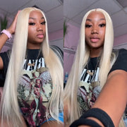 613 Blonde Straight 13x6 HD Lace Front Human Hair Wigs Pre Plucked