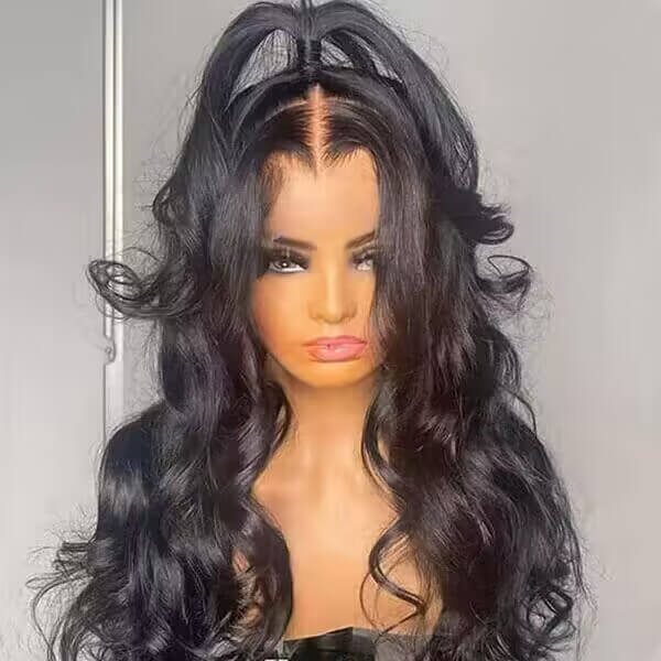 body wave 13x6 full hd lace front wig with bleached knots
