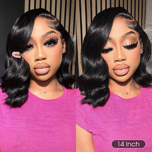 14'' = $99 / Body Wave Short bob Wigs 5x5 Lace Closure Wigs Human Hair 100% Real Human Hair Wig Pre Plucked