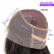 Deep Wave 360 Lace Frontal Wigs Pre Plucked HD Lace Human Hair Wigs For Women