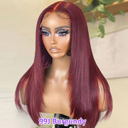 Layered Cut Straight Glueless Human Hair Wigs 8x5 HD Lace Frontal Wig 180% Density