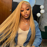 #27 Honey Blonde Straight/Body Wave Upgrade 8x5 Pre Cut HD Lace Wear & Go Glueless Human Hair Wigs