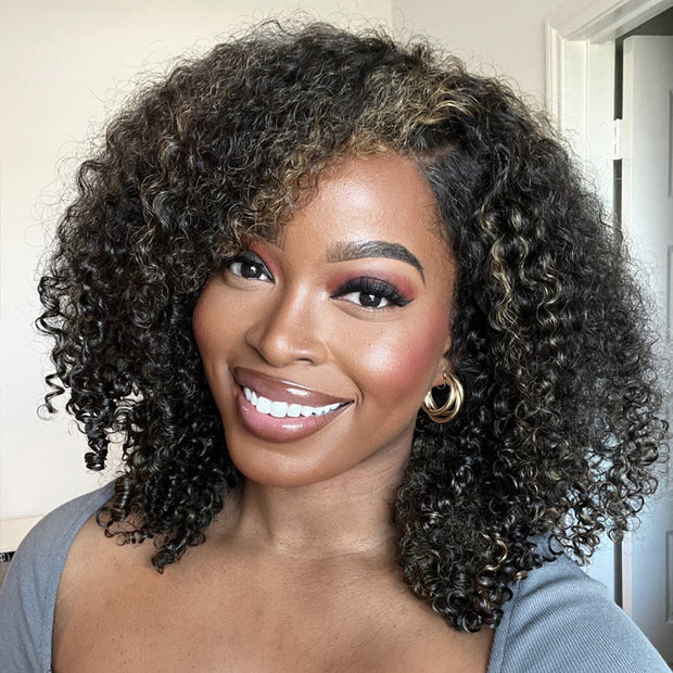 2 Wigs Set | Body Wave 5x5 HD Lace Short Bob Wig & Highlight 5x5 HD Lace Curly Bob Wig