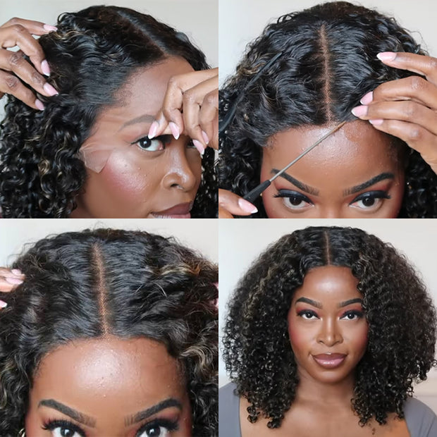 Curly Hair P1B/27 Honey Blonde Highlight Wig 13x4 HD Lace Front Human Hair Wigs Msnaturally Mary Highly Recommended