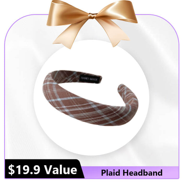 「Plaid Headband」Black Friday Free Gift