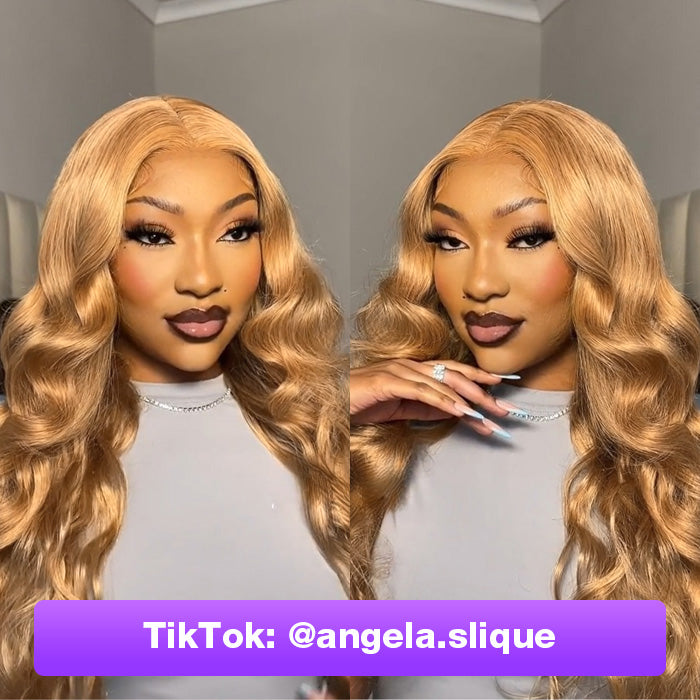 #27 Honey Blonde Straight/Body Wave Upgrade 8x5 Pre Cut HD Lace Wear & Go Glueless Human Hair Wigs