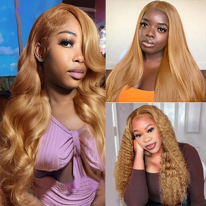 27 blonde colored lace wig