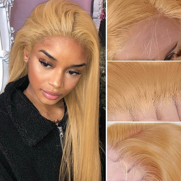 #27 Colored Lace Front Wigs For Women 13*4 HD Lace Straight & Body Wave Human Hair Wigs