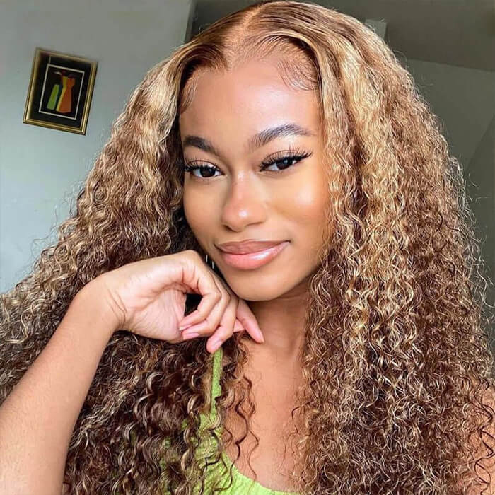4/27 highlight curly hd lace wig