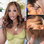 Body Wave P4/27 Highlight Short Bob Wigs 13x4/4x4 Lace Front Human Hair Wigs with Baby Hair Pre Plucked