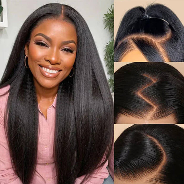 [2Wigs 28inch]  3S Install Glueless Wig 8x5 Closure HD Lace Pre Plucked & Bleached Ready to Go Wig