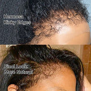 360 Lace Kinky Straight HD Wigs With Kinky Edges Hairline 100% Human Hair Wigs 180% Density