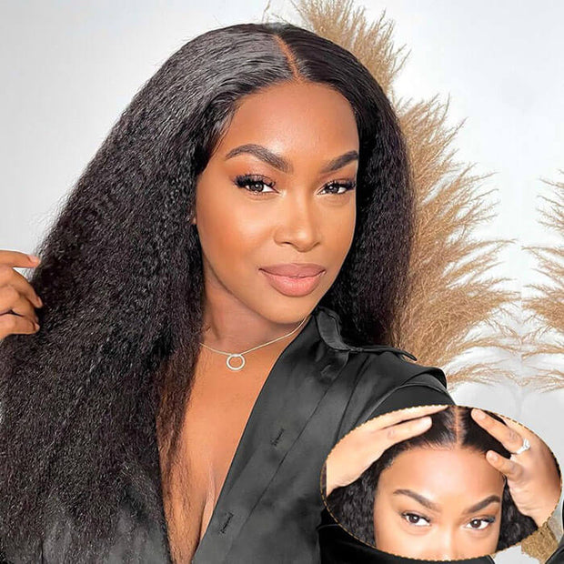 [2Wigs 26inch] Body Wave & Kinky Straight 3S Install 8x5 Closure HD Lace Glueless Wig