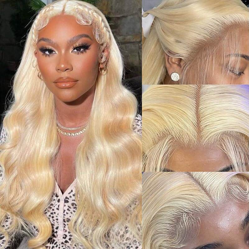 613 blonde body wave hd lace wig
