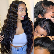 Hermosa 13x4 Human Hair HD Lace Front Wigs Loose Deep Wave 5x5 Glueless Wig