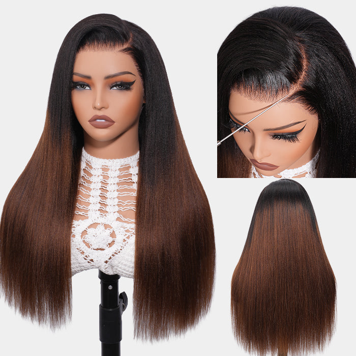 Kinky Straight Wig | Kinky Straight Human Hair Wigs | Headband Wig