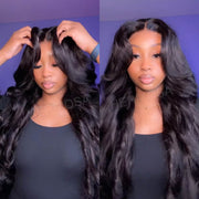 Face-Framing Curtain Bangs Pre-bleached Body Wave Glueless HD Lace Wig Ready To Go