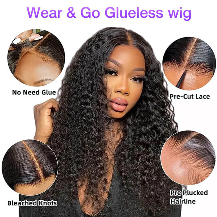 2Wigs 26inch] Deep Wave & Silky Straight Pre Cut & Plucked