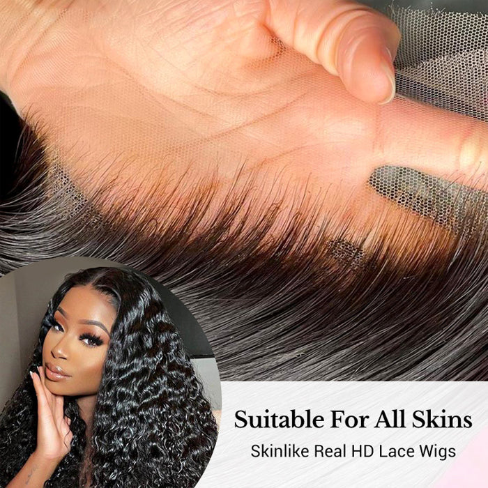 Skinlike HD Lace Brazilian Deep Wave Wigs Glueless 13x6 Full