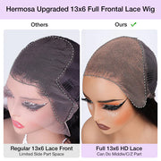 4C Edges Lace Front Bob Wig Glueless Curly Human Hair Wig with Pre Plucked Hairline