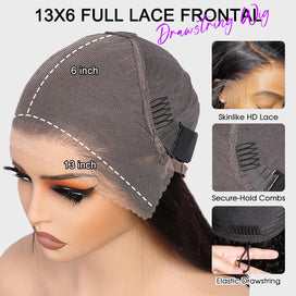 #4 Chocolate Brown 13x4 HD Lace Front Wigs Human Hair Wigs For Women Pre Plucked 220% Density