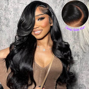 [2Wigs 26inch] Left C Part Water Wave & Body Wave 8x5 Pre Cut Lace & Pre Bleached Glueless Wig