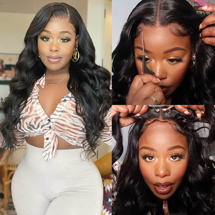 2Wigs 26inch] Body Wave & Kinky Straight 3S Install 8x5 Closure HD