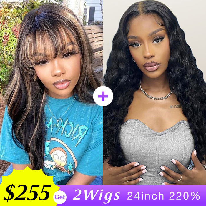 2Wigs 220%] #1b/27 Highlight Body Wave + Deep Wave Pre  display picture 1