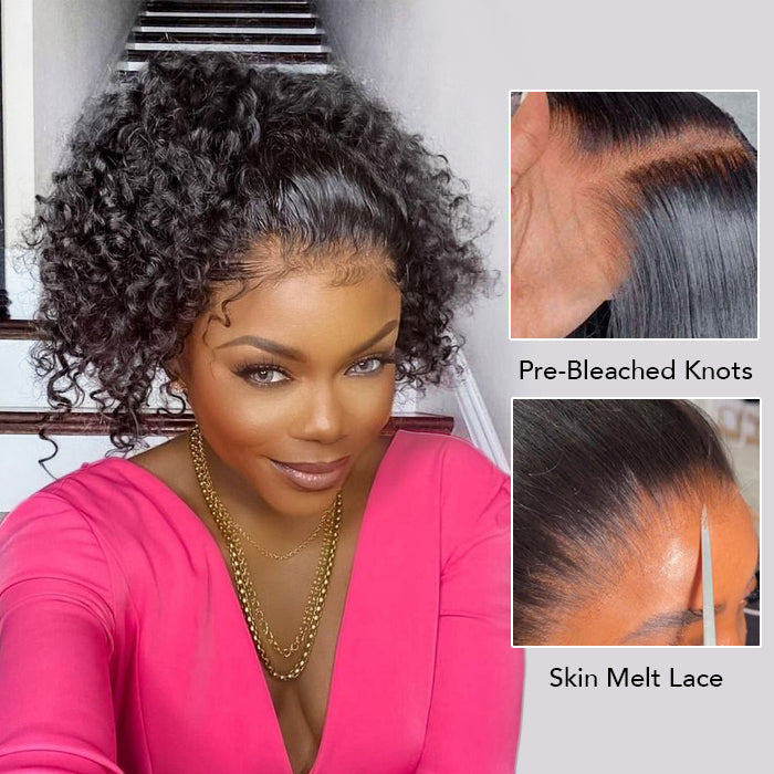 Upgrade Invisi-String Snug Fit 360 HD Lace Frontal Curly Glueless Human Hair Wig