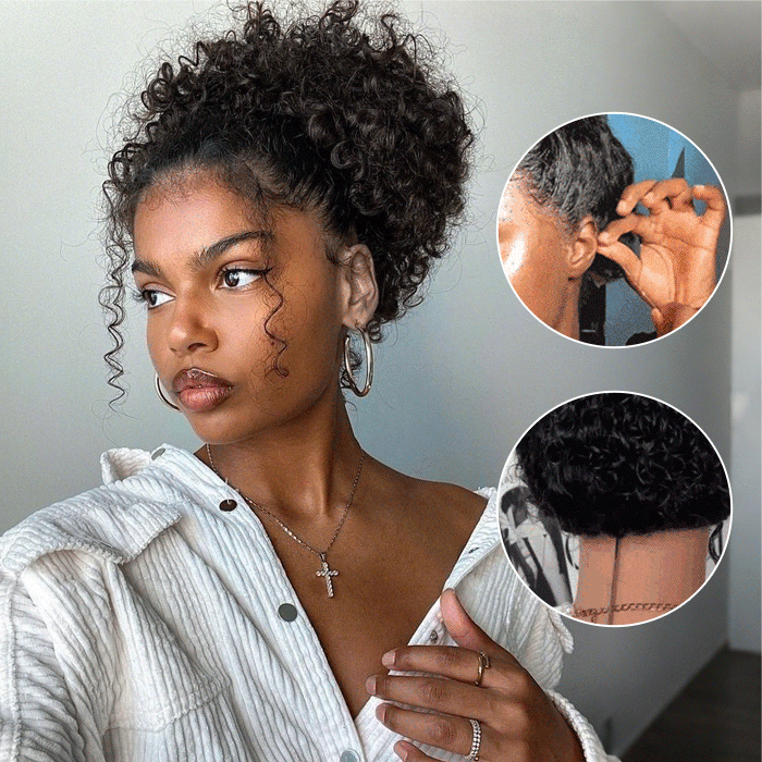 Kinky Curly 360 Fit Wear Go Wigs Bleached Knots Glueless Human Hair Wigs With Invisi String