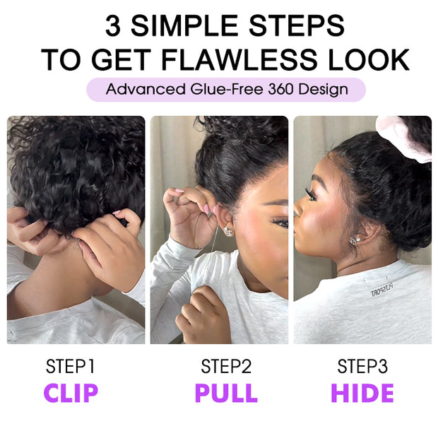 #4/27 Brown Highlights Straight Invisi Strap Snug Fit 360 Pre-Everything Glueless Lace Frontal Wig