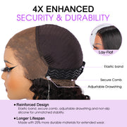 Black to Brown Ombre Kinky Straight 360 Skin Lace Frontal Invisi String Pre Everything Glueless Long Wig