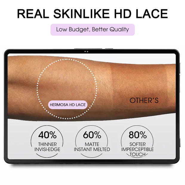 360 Lace Kinky Straight HD Wigs With Kinky Edges Hairline 100% Human Hair Wigs 180% Density