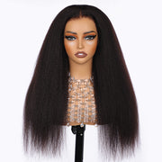 Glueless Wigs Human Hair Kinky Straight Pre Cut 4x4 5x5 8x5 HD Lace Closure Wigs for Beginners
