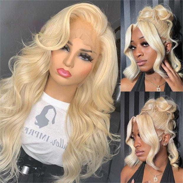 613 Blonde 360 HD Lace Front Human Hair Wigs Pre Plucked Straight Human Hair