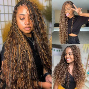 Deep Wave #4/27 Highlight Colored Hair Bulk Human Hair For Braiding No Weft