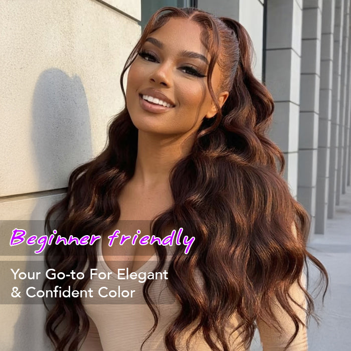 180% Density #4 Chocolate Brown Ready & Go Glueless Wig 8x5 Pre Cut HD Lace Closure Wigs S M L Cap
