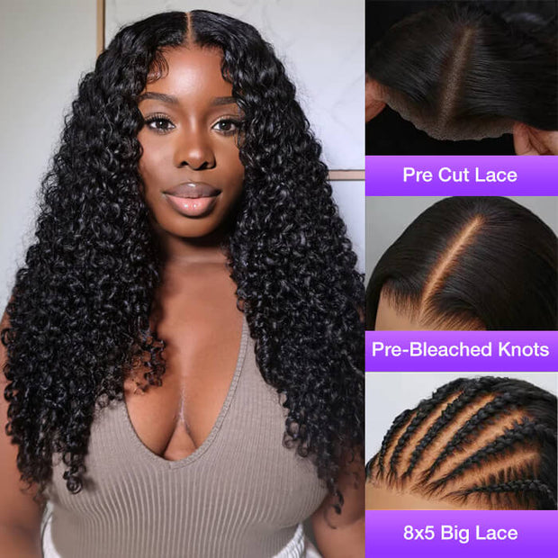 [2Wigs 26inch] Jerry Curly & Body Wave Put On And Go Quick & Easy Glueless Wig