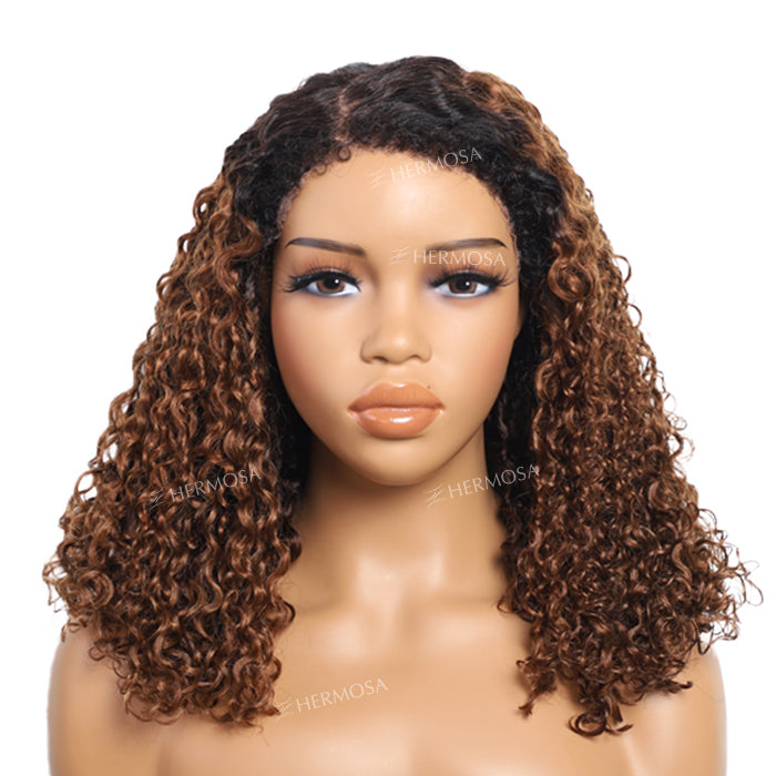 4C Edges Hairline Glueless Lace Front Wig High Quality Ombre Black Brown HD Lace Human Hair Wigs For Women
