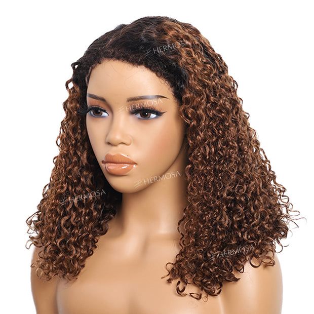 4C Edges Hairline Glueless Lace Front Wig High Quality Ombre Black Brown HD Lace Human Hair Wigs For Women